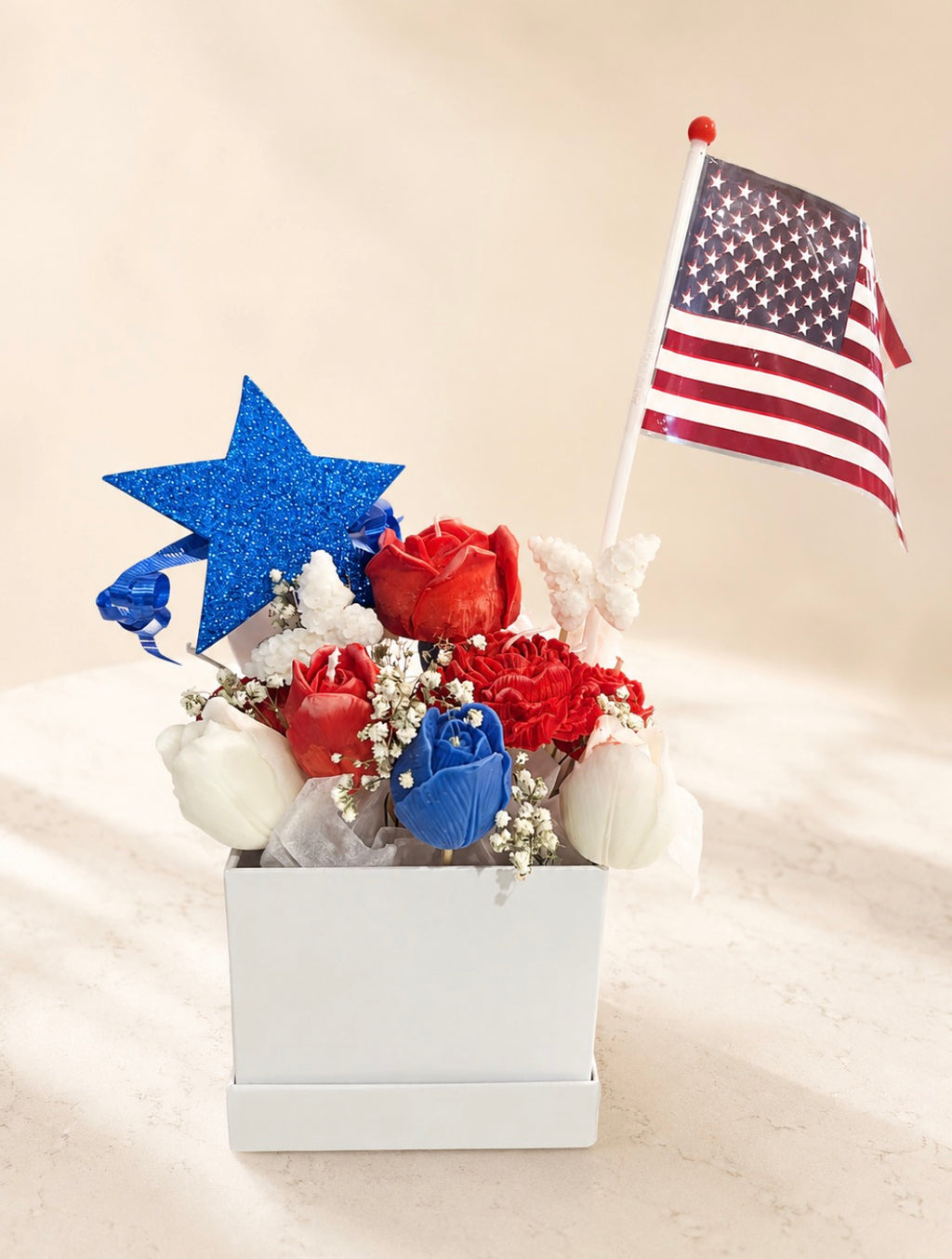 Stars & Stripe Wax Bloom Box